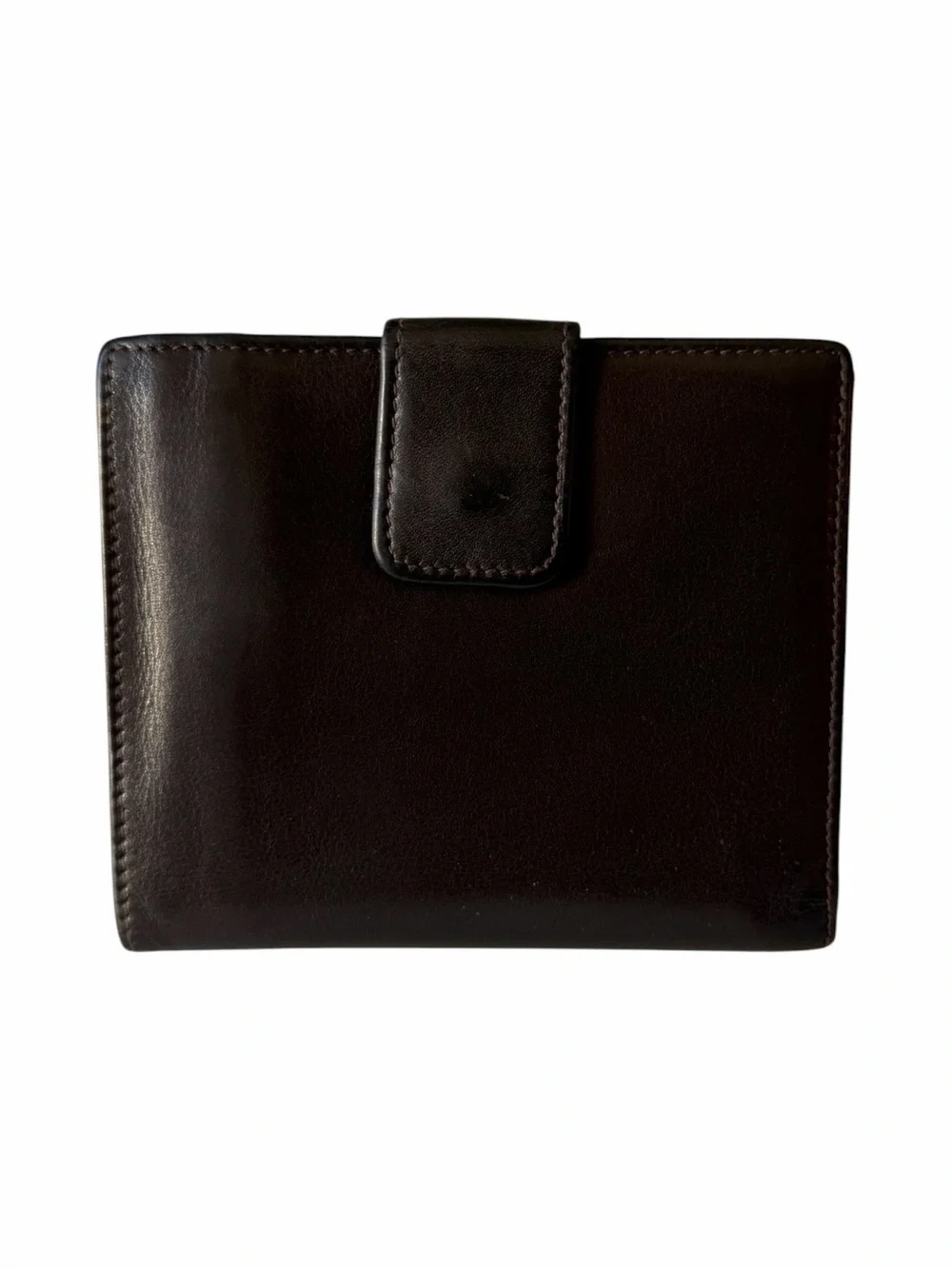 Gucci Bamboo Accent Compact Bifold Dark Brown Leather Wallet - Picture 2 of 11